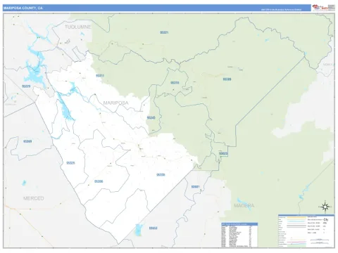 Mariposa County, CA map