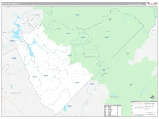 Mariposa County, CA Classic style ZIP Code wall map