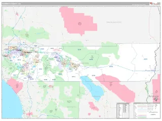 Riverside County, CA Classic style ZIP Code wall map