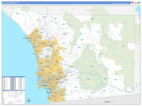 San Diego County, CA map