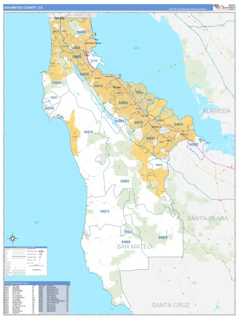 San Mateo County, CA map