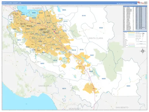 Santa Clara County, CA map