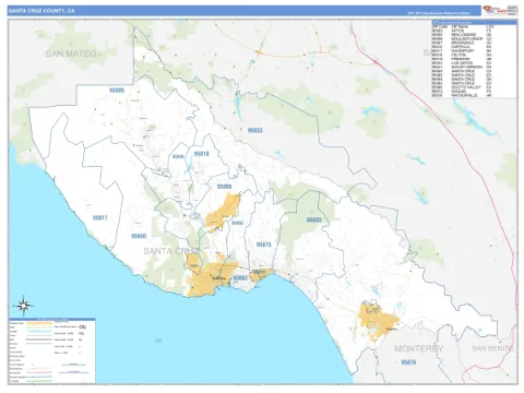 Santa Cruz County, CA map