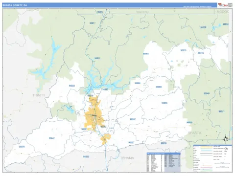 Shasta County, CA map