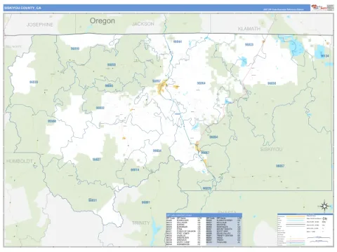 Siskiyou County, CA map