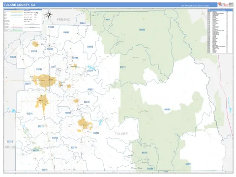 Tulare County, CA map