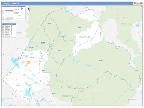Tuolumne County, CA map