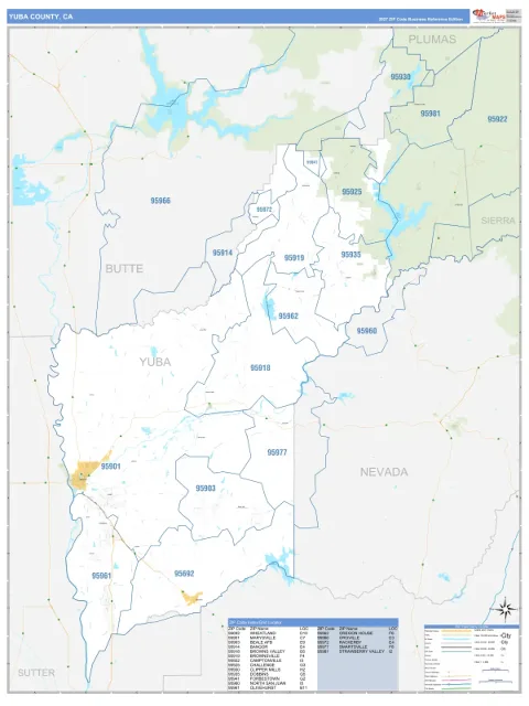 Yuba County, CA map