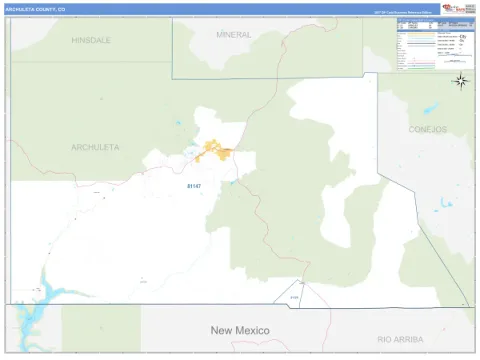 Archuleta County, CO map