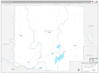 Crowley County, CO Classic style ZIP Code wall map