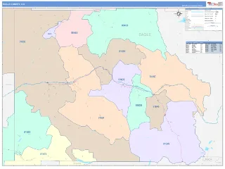 Eagle County, CO ColorCast style ZIP Code wall map