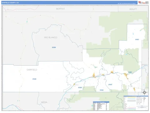 Garfield County, CO map