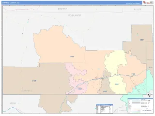 Garfield County, CO ColorCast style ZIP Code wall map
