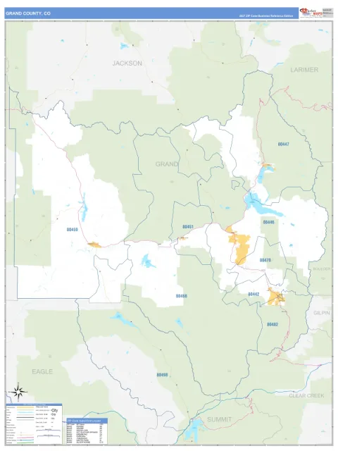 Grand County, CO map