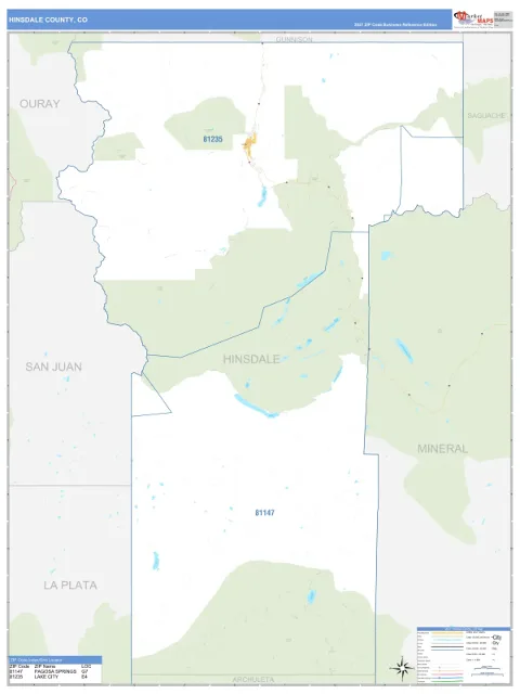 Hinsdale County, CO map