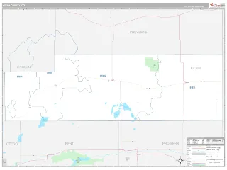 Kiowa County, CO Classic style ZIP Code wall map