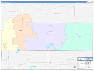 Kiowa County, CO ColorCast style ZIP Code wall map