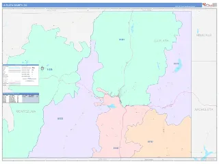 La Plata County, CO ColorCast style ZIP Code wall map