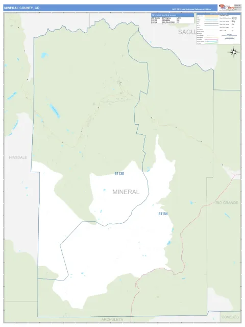 Mineral County, CO map