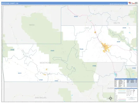 Montrose County, CO map