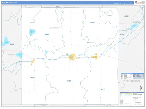 Morgan County, CO map