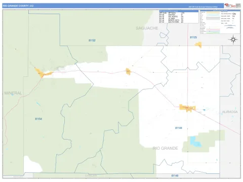 Rio Grande County, CO map