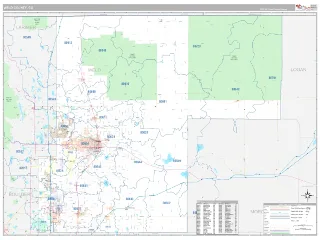 Weld County, CO Classic style ZIP Code wall map