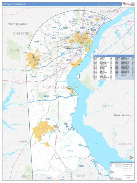 New Castle County, DE map