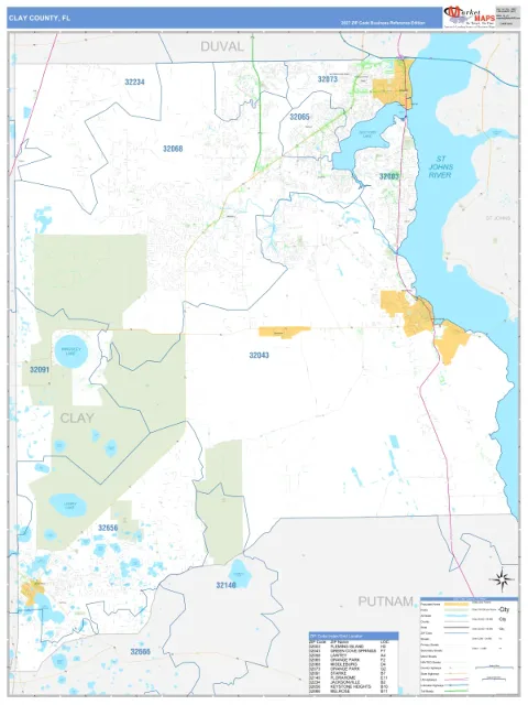Clay County, FL map
