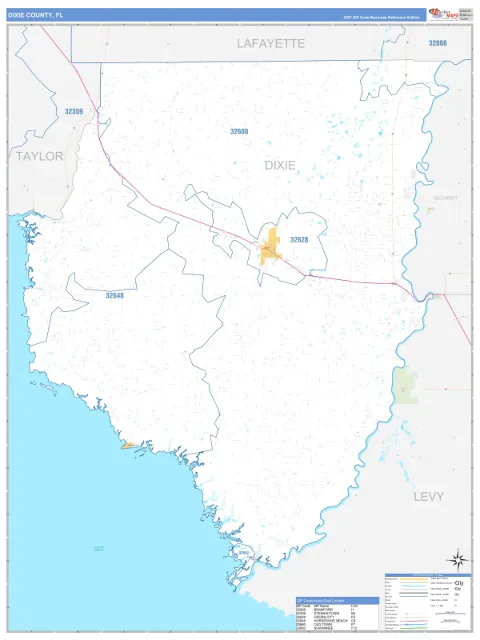 Dixie County, FL map
