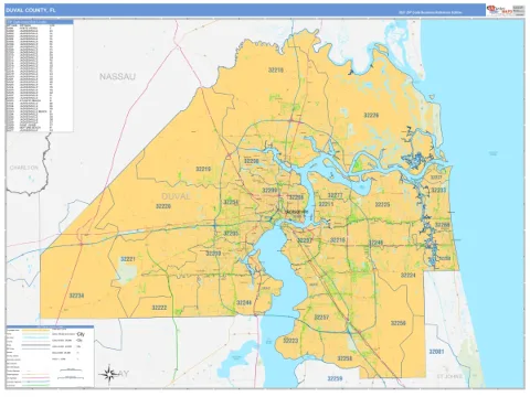 Duval County, FL map