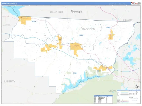 Gadsden County, FL map