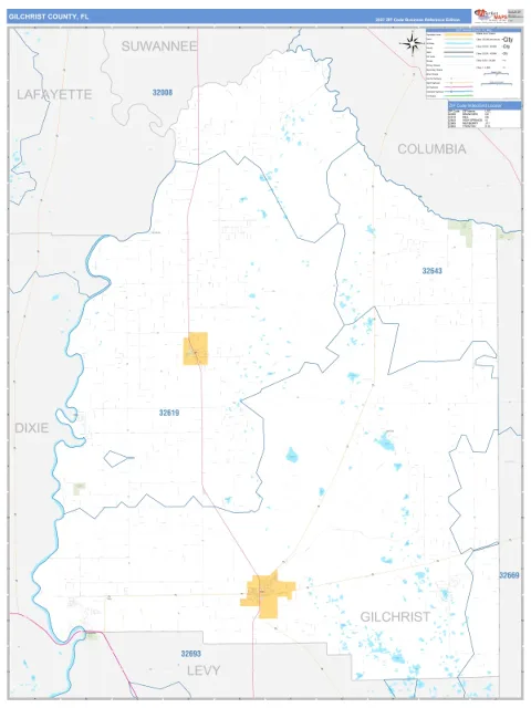 Gilchrist County, FL map