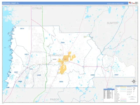 Hernando County, FL map