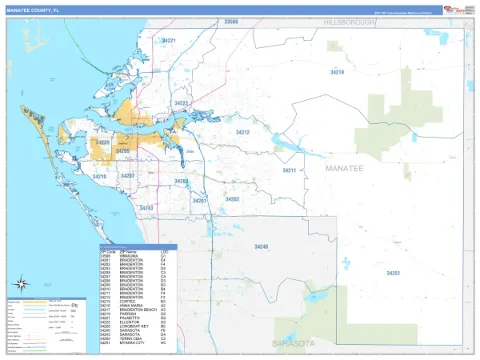 Manatee County, FL map