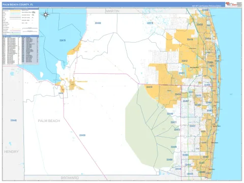 Palm Beach County, FL map