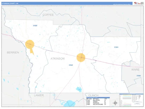 Atkinson County, GA map
