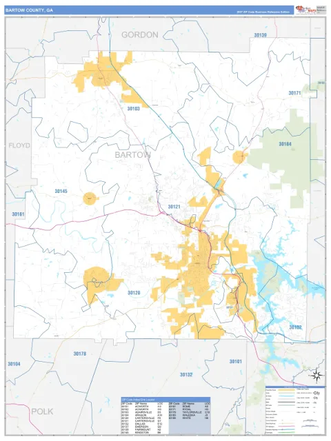 Bartow County, GA map