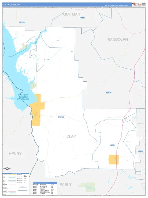 Clay County, GA map