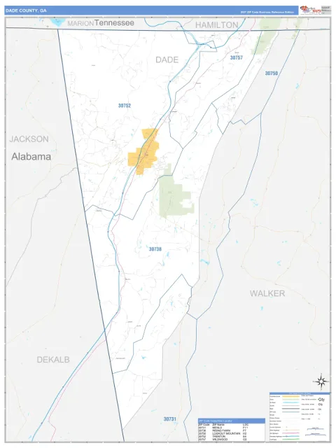 Dade County, GA map