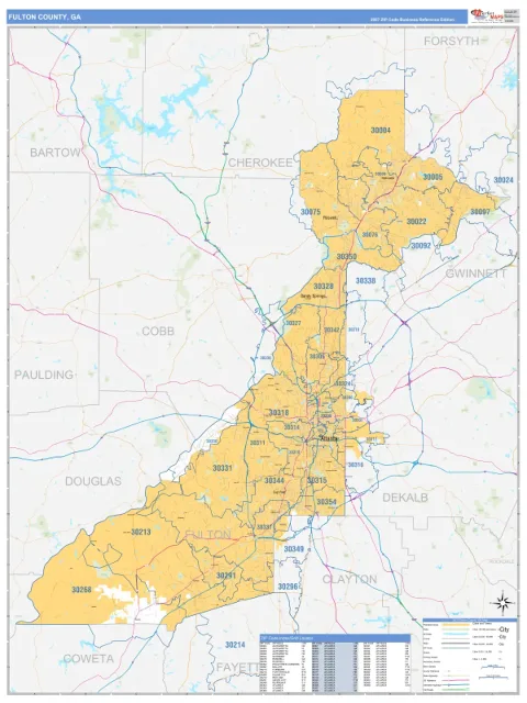 Fulton County, GA map