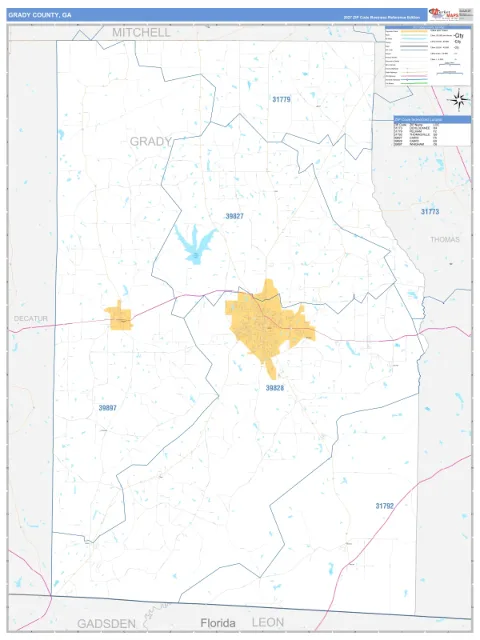 Grady County, GA map