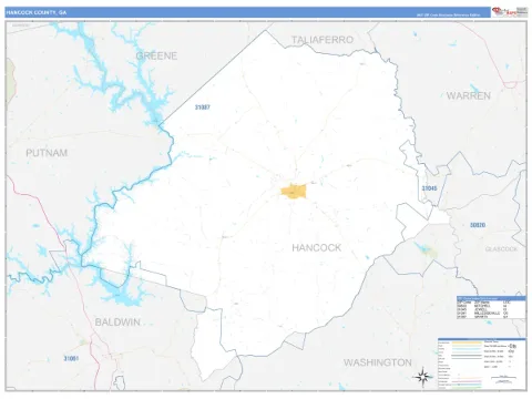 Hancock County, GA map
