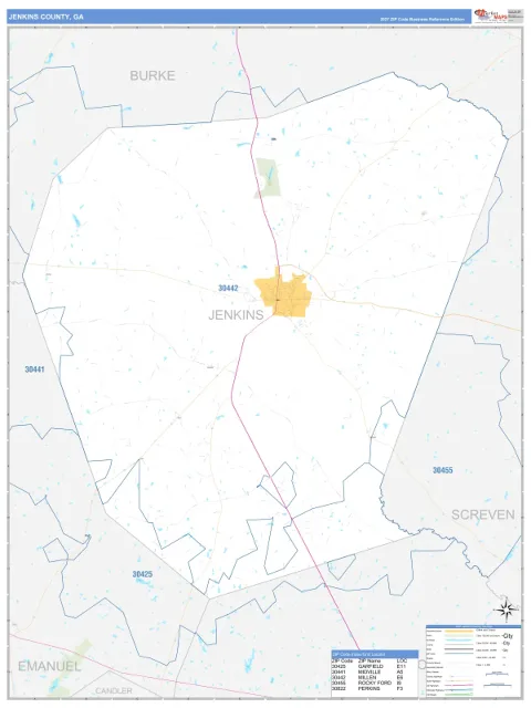 Jenkins County, GA map