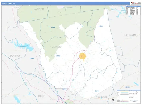 Jones County, GA map