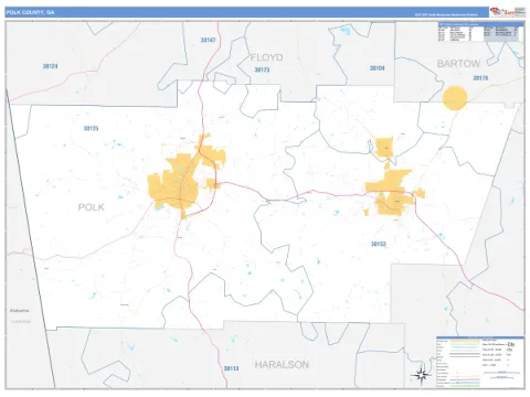 Polk County, GA map