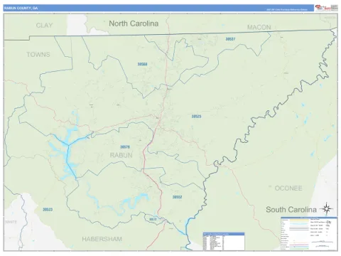 Rabun County, GA map