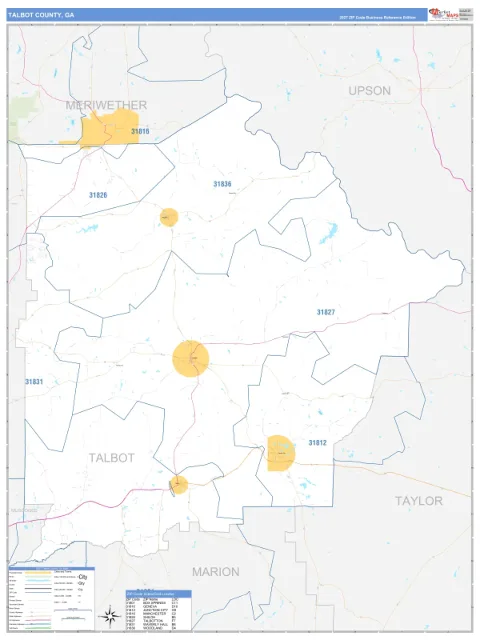 Talbot County, GA map