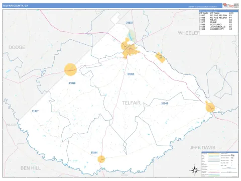 Telfair County, GA map