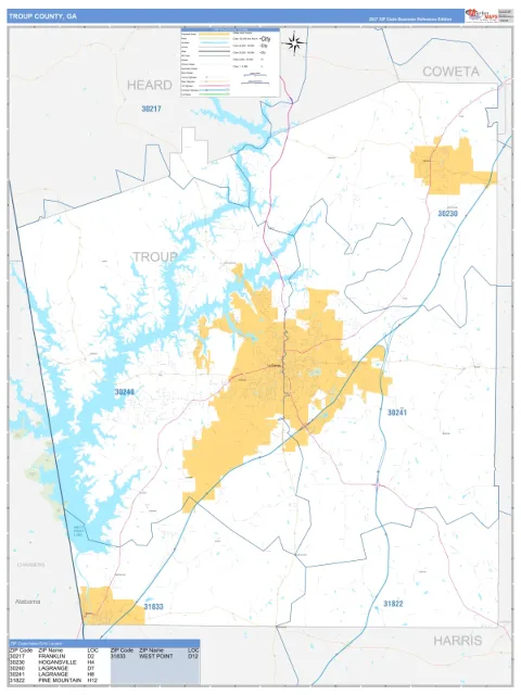 Troup County, GA map